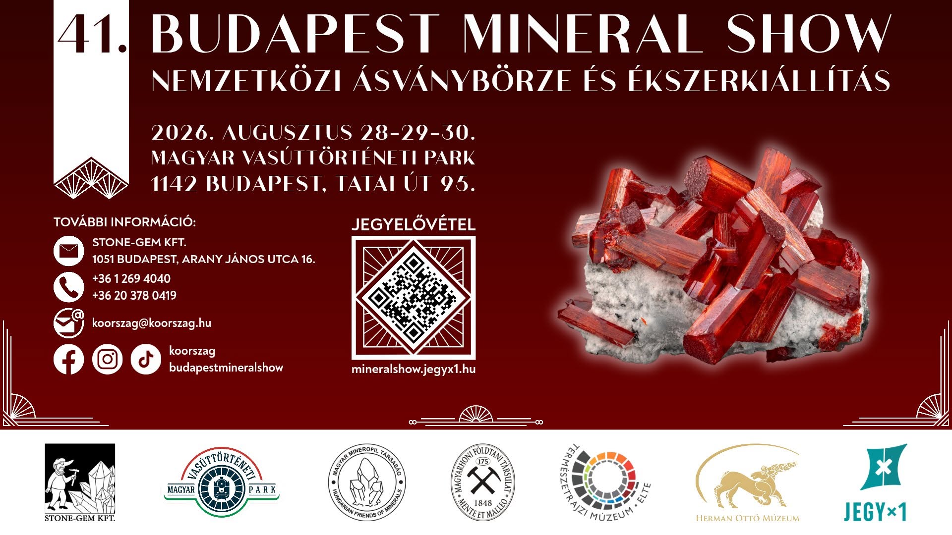41. Budapest Mineral Show - Nemzetközi Ásványbörze és Ékszerkiállítás